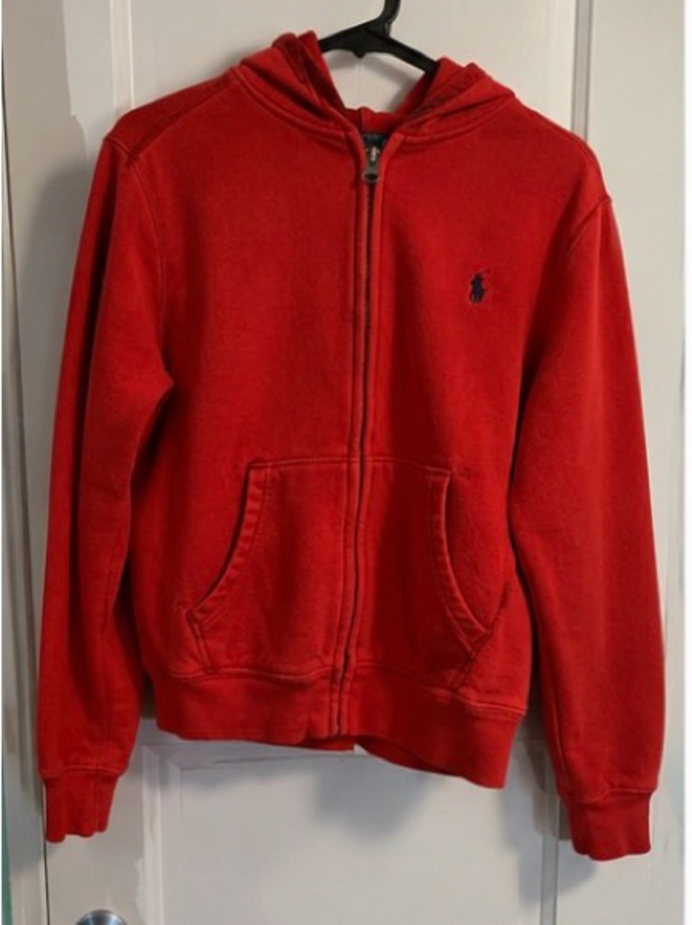 Polo by Ralph Lauren Boys Red Full-Zip Hoodie medium
